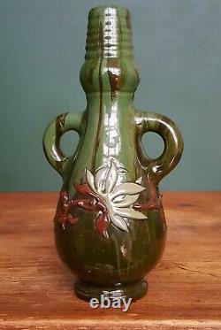 Rare Elton Ware Clevedon Drip Glase Art Pottery Vase Sir Edmund Elton c. 1900