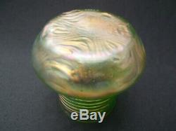 Rare Loetz Ausführung 59 PN II-5609 Glass Vase Uranium Olympia & Green Coil 1908