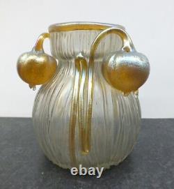 Rare Loetz Boule-boule Vase Pn-2294 (c 1905) Irridescent Candia Texas Ground