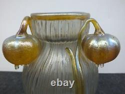 Rare Loetz Boule-boule Vase Pn-2294 (c 1905) Irridescent Candia Texas Ground