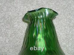 Rare Loetz Glass Rusticana Crete, Bohemian Czech Glass C1900 Iridescent Glass