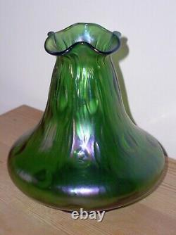 Rare Loetz Glass Rusticana Crete, Bohemian Czech Glass C1900 Iridescent Glass