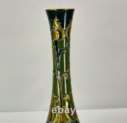 Rare Moorcroft Macintyre Florian Green & Gold Vase Made in England! C. 1915