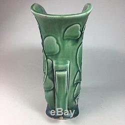 Rare Roseville Pottery'' Morning Glory'' Green Pillow Vase, Shape No, 120-7'