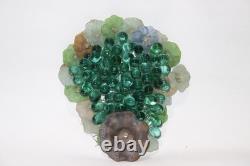 Rare Vintage Art Nouveau Glass Grapes Murano Lamb Chandelier