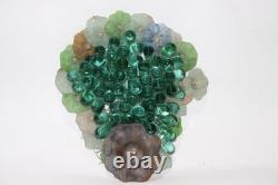 Rare Vintage Art Nouveau Glass Grapes Murano Lamb Chandelier
