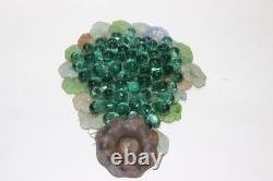 Rare Vintage Art Nouveau Glass Grapes Murano Lamb Chandelier