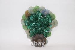 Rare Vintage Art Nouveau Glass Grapes Murano Lamb Chandelier