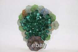 Rare Vintage Art Nouveau Glass Grapes Murano Lamb Chandelier