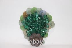 Rare Vintage Art Nouveau Glass Grapes Murano Lamb Chandelier