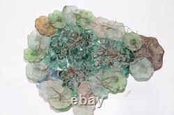 Rare Vintage Art Nouveau Glass Grapes Murano Lamb Chandelier