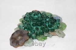 Rare Vintage Art Nouveau Glass Grapes Murano Lamb Chandelier