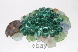 Rare Vintage Art Nouveau Glass Grapes Murano Lamb Chandelier