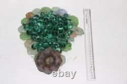 Rare Vintage Art Nouveau Glass Grapes Murano Lamb Chandelier