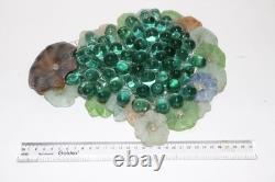 Rare Vintage Art Nouveau Glass Grapes Murano Lamb Chandelier