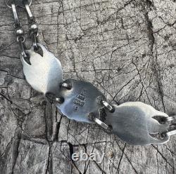 Rare Vintage Georg Jensen Art Nouveau Silver & Green agate Necklace # 1