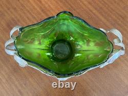 Rare WMF 1906 Art Nouveau Jugendstil Arts & Craft Fairy Vase With Green Glass