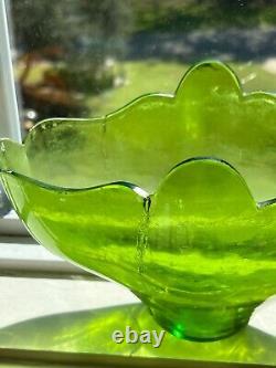 Rare WMF 1906 Art Nouveau Jugendstil Arts & Craft Fairy Vase With Green Glass