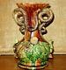 Rare Antique Palissy Ware Majolica J. C Cezar Caldas Snakes Lizards Frogs Vase