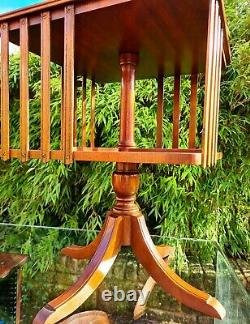 Revolving Mahogany Bookcase With Green Leather Top