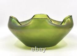 Rindskopf Art Nouveau Iridescent Creta Glatt Bowl/Vase Bohemia Czech