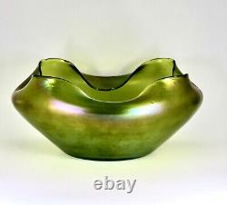 Rindskopf Art Nouveau Iridescent Creta Glatt Bowl/Vase Bohemia Czech