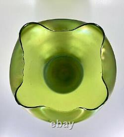 Rindskopf Art Nouveau Iridescent Creta Glatt Bowl/Vase Bohemia Czech