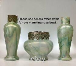 Rindskopf Marbled Glass Vases a Pair Iridescent Bohemian Glass Art Nouveau