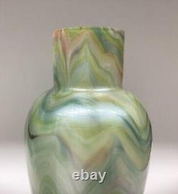 Rindskopf Marbled Glass Vases a Pair Iridescent Bohemian Glass Art Nouveau