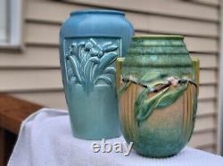 Rookwood 9 Middle Period Art Nouveau Deco Floral Design Pottery Vase 1920 Nice