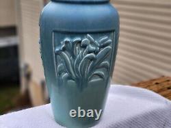 Rookwood 9 Middle Period Art Nouveau Paneled Floral Art Pottery Vase 1920 Nice