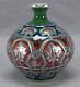 Royal Bonn Germany Old Dutch Art Nouveau Silver Overlay & Floral Vase