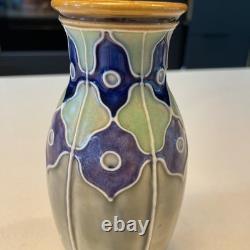 Royal Doulton Lambeth Art Nouveau 7 Vase 1902-1922 Perfect Condition