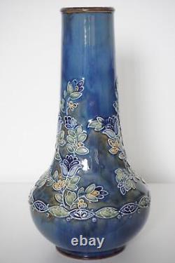 Royal Doulton Lambeth Large Floral Vase Art nouveau Jane Hurst c. 1905