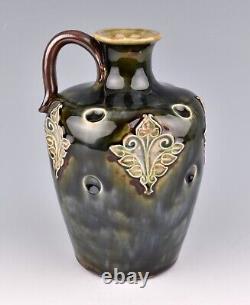Royal Doulton Stoneware Art Nouveau Bottle Flask No. 2592 by Louisa Wakely