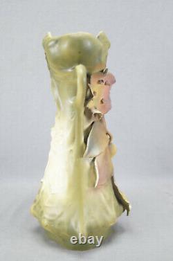 Royal Dux Amphora Style Cherries & Blossoms Art Nouveau Vase Circa 1904-1918