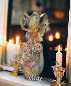 Royal Dux Amphora Style Rose Art Nouveau Vase C. 1904-1918 Austria Signed Read