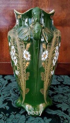 Royal Vienna Style Hand designed & made enameled, 22K gold gilded Porcelain Vase