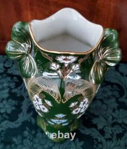 Royal Vienna Style Hand designed & made enameled, 22K gold gilded Porcelain Vase