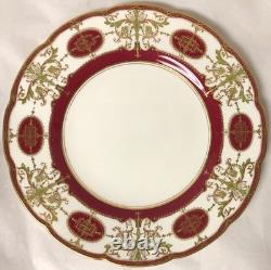 Royal Worcester England Antique Art Nouveau White With Red Gold & Green Z. 1103
