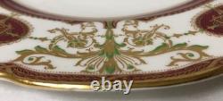 Royal Worcester England Antique Art Nouveau White With Red Gold & Green Z. 1103