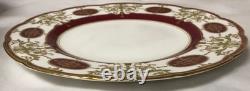 Royal Worcester England Antique Art Nouveau White With Red Gold & Green Z. 1103