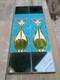 Set Of 10 Reclaimed Fire Tiles Art Nouveau And Green Tiles Ref M2250