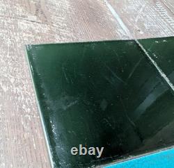 SET OF 10 RECLAIMED FIRE TILES ART NOUVEAU AND GREEN TILES Ref M2250