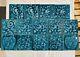 Set Of 14 Antique A. E. American Encaustic Tiles 6x6 Blue Green Art Nouveau C1900
