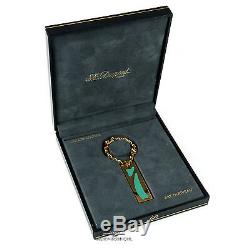 S. T. Dupont Art Nouveau Green Fountain Pen & Key Chain