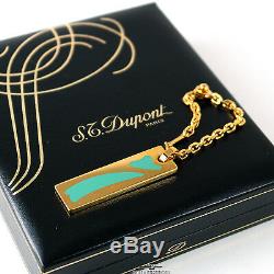 S. T. Dupont Art Nouveau Green Fountain Pen & Key Chain