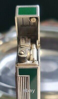 Scarce Newly Serviced + Warranty Dunhill Green Art Nouveau Rollagas Lighter