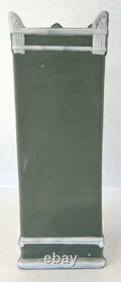 Schafer & Vater Green Jasperware Vase Art Nouveau German Antique