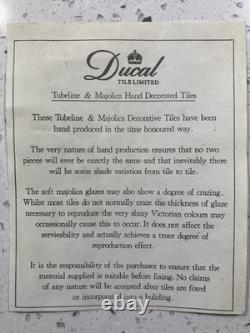 Set 10 New Fireplace Fire Victorian Art Nouveau Tiles Tile Set Green / Yellow 6